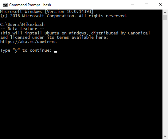 BashUbuntuWin10Install